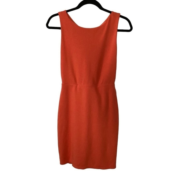 Alice + Olivia Orange Tali Cross Back Bodycon Dress - Picture 3 of 15